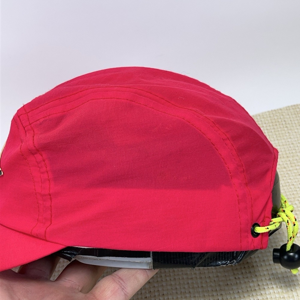 Vintage Bugle Boy Hat Cap 5 Panel Neon Pink Nylon 90s Y2K Spell Out Adult‎ Mens - Picture 5 of 12